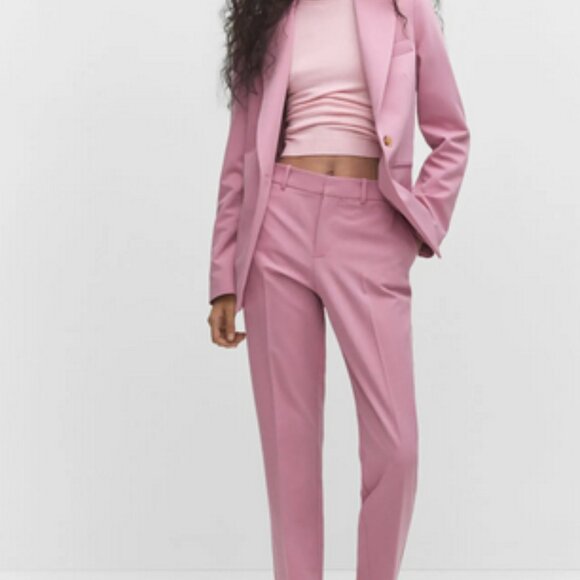Mango The Regular Blazer NWT in Barbie Pink size 8 - Picture 1 of 7